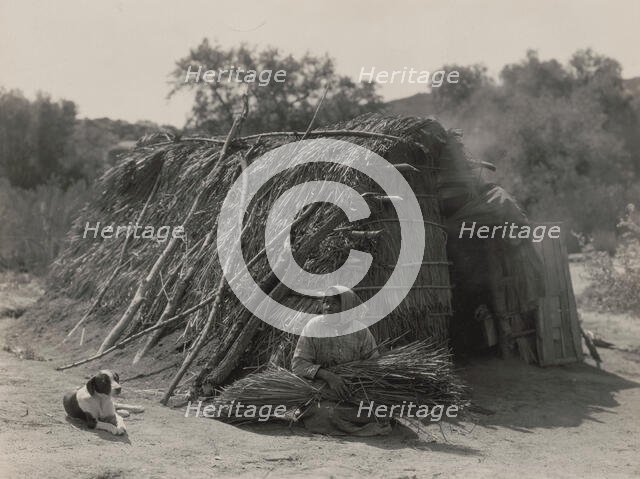 Diegueño house at Campo, c1924. Creator: Edward Sheriff Curtis.