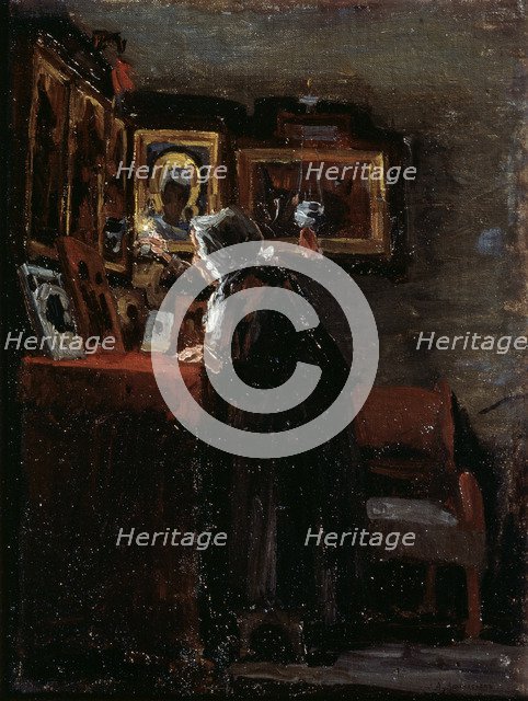 Before a religious feast'.  Creator: Afanasyev, Aleksei Fyodorovich (1850-1920).