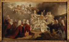 Allegory of the engagement of Louis XV to the Infanta Marie-Anne-Victoire of Spain (1722). Creator: Nicolas de Largilliere.