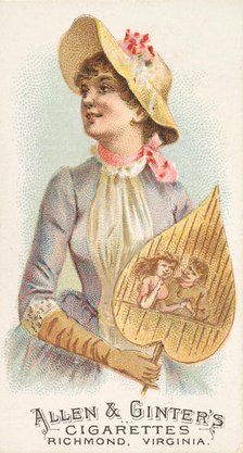 Plate 23, from the Fans of the Period series (N7) for Allen & Ginter Cigarettes Brands, 1889. Creator: Allen & Ginter.