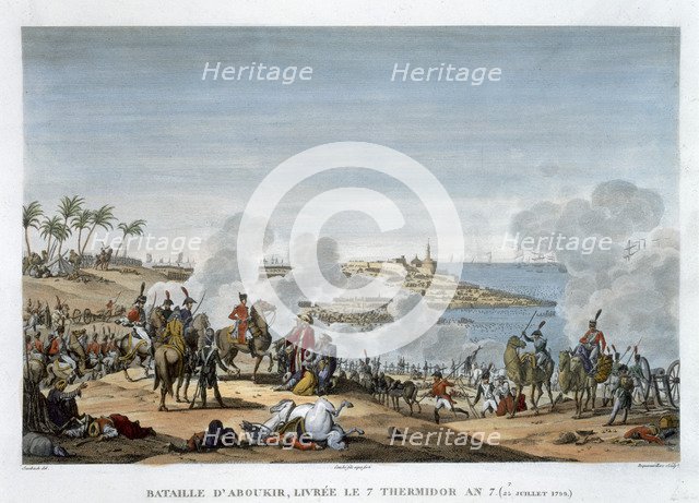 'The Battle of Aboukir, 7 Thermidor, Year 7' (25 July 1799). Artist: Louis Francois Couche