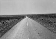 US No. 54, north of El Paso, Texas, 1938. Creator: Dorothea Lange.