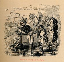'Canute reproving his Courtiers', c1860, (c1860). Artist: John Leech.