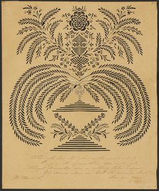 A Condolence Card, c. 1830. Creator: Emily Wilcox.