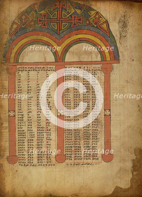 Canon Table Page; ; Gospel Book, about 1480-1520. Creator: Unknown.