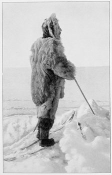 Roald Amundsen in polar kit, Antarctica, 1911-1912. Artist: Unknown