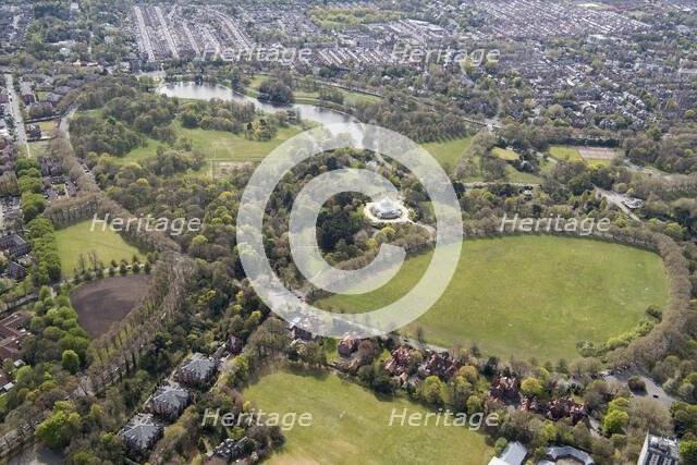 Sefton Park, an early example of a municipal park, Liverpool, 2021. Creator: Damian Grady.