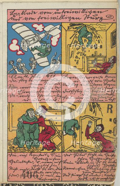 Ballad of the Involuntary and Voluntary Fall (Ballade vom unfreiwilligen und vom freiwilli..., 1911. Creator: Moritz Jung.