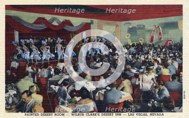 'Painted Desert Room, Wilbur Clark's Desert Inn, Las Vegas, Nevada', postcard, 1951. Artist: Unknown