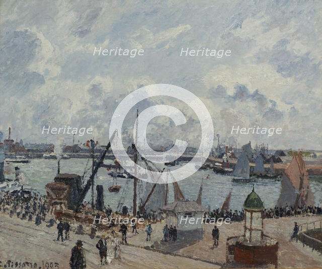 L'Anse des Pilotes, Le Havre, matin, soleil, marée montante, 1903. Creator: Pissarro, Camille (1830-1903).