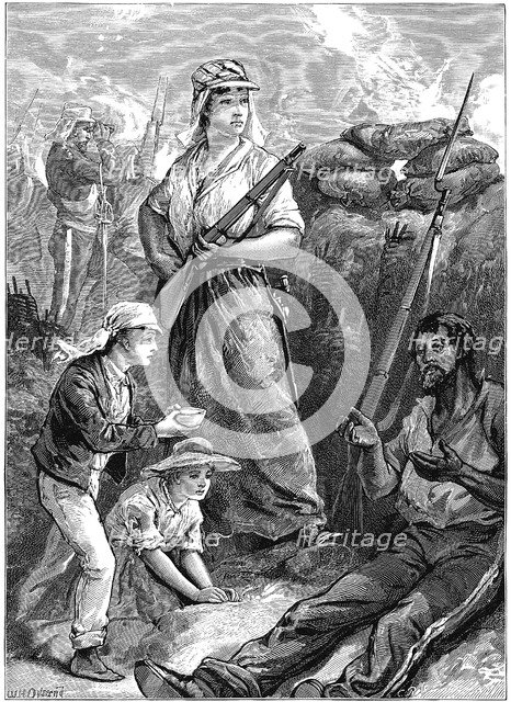 Defence of the fort at Futtegurh, Indian Mutiny, 1857-1859 (c1895). Artist: Unknown