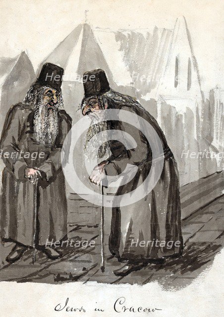 Jews in Cracow, c. 1862.