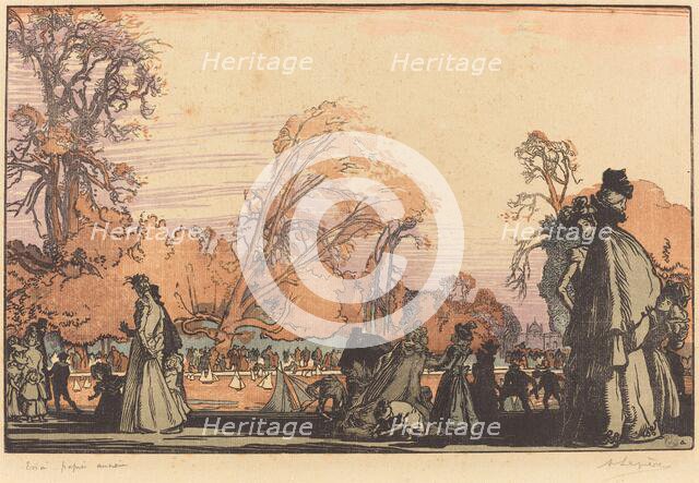 The Pond in the Tuileries, 1898. Creator: Auguste Lepere.