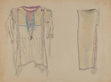Buckskin Shirt and Leggings, 1935/1942. Creator: Unknown.