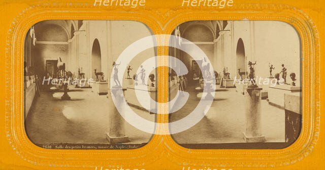 Salle des petits bronze, musee de Naples (Italie), about 1865. Creator: Unknown.