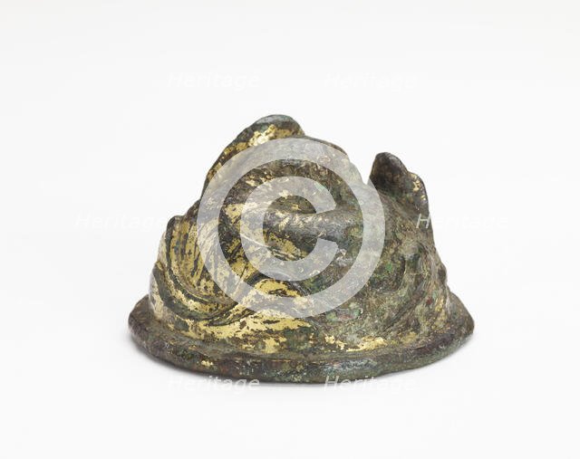 Mat weight in the form of a tiger in mountains, Han dynasty, 206 BCE-220 CE. Creator: Unknown.