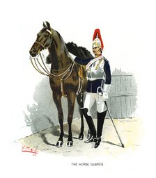 'The Horse Guards', c1890.Artist: Geoffrey Douglas Giles