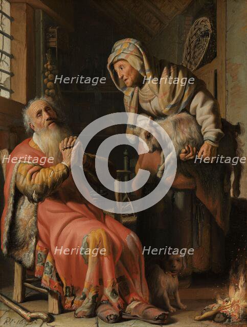 Tobit and Anna with the Kid, 1626. Creator: Rembrandt Harmensz van Rijn.