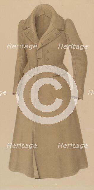 Man's Topcoat, 1935/1942. Creator: Alvin Shiren.