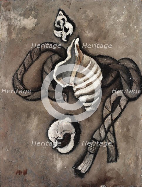 Still Life: Rope and Shells, 1936. Creator: Marsden Hartley.