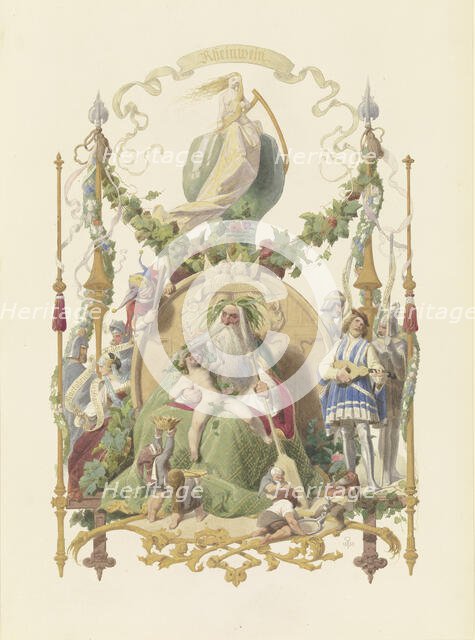 The four main drinks: Rhine wine, 1853. Creator: Adolf Schroedter.