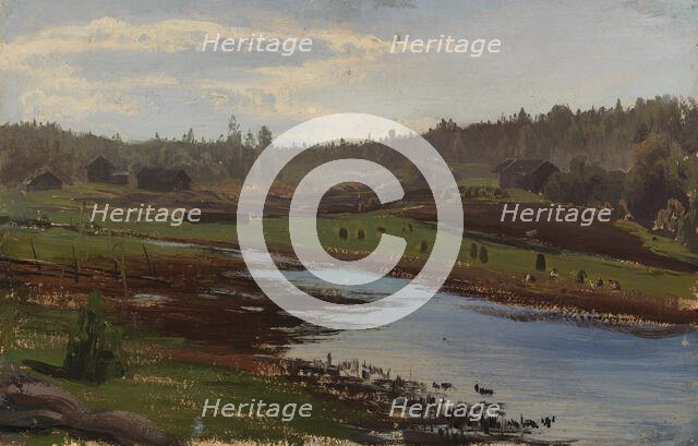 Reed gatherers, 1877. Creator: Fanny Churberg.