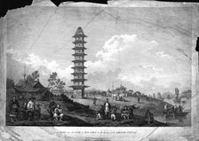 'A View near the City of Lin-Tsin on the Banks of the Grand Canal.', 1796. Artist: William Byrne.