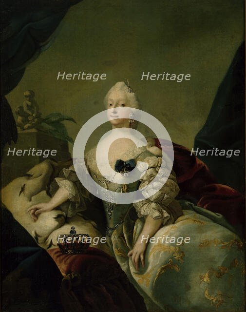 Louise, Queen of Denmark, c1741-1751. Creator: Carl Gustaf Pilo.