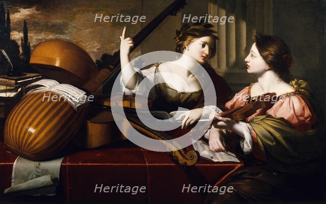Divine Inspiration of Music, c1640. Creator: Nicolas Regnier.