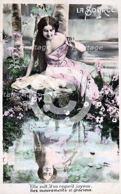 'Spring', vintage French postcard, c1900. Artist: Unknown