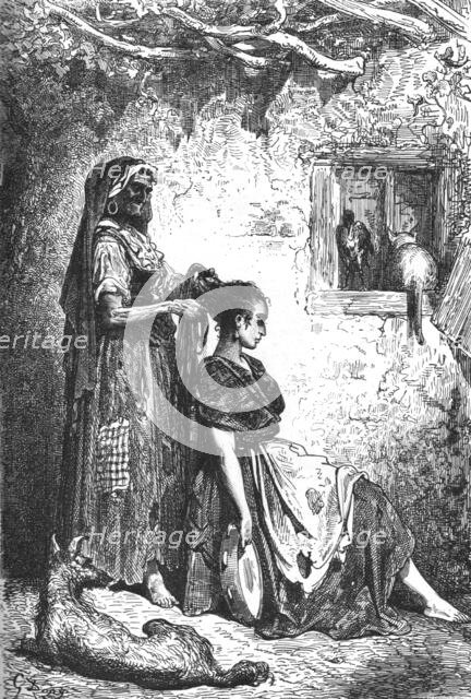 ''Toilet of Gipsy girl at Diezma; Notes on Spain', 1875. Creator: Unknown.