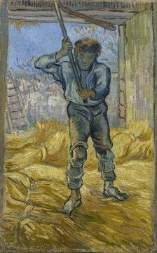The Thresher (after Millet) , 1889. Creator: Gogh, Vincent, van (1853-1890).