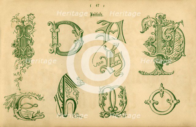 'Initials', 1862. Artist: Unknown.