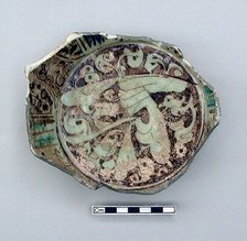 Fragmentary base of a bowl, 12th-13th century. Creator: Unknown.