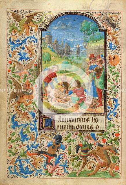 The Martyrdom of Saint Lawrence; Prayer Book of Charles the Bold, 1469. Creator: Lieven van Lathem.