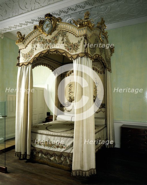 State Apartment with State Bed made in 1786, Audley End House, Essex, 1986. Artist: Unknown