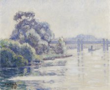 Misty Morning on a River, 1929. Creator: Alfred William Finch.