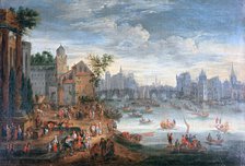'The Seine River, Paris', 17th century. Artist: Mathieu Schoewaerdts