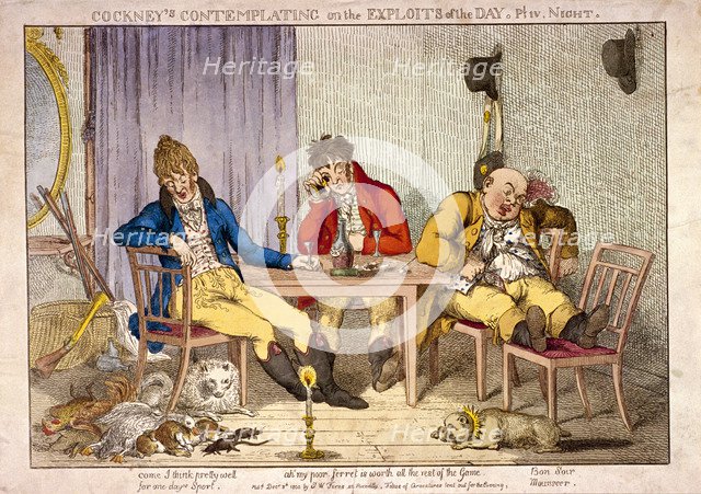 'Night', part IV of Cockneys contemplating on the exploits of the day, 1800. Artist: Anon