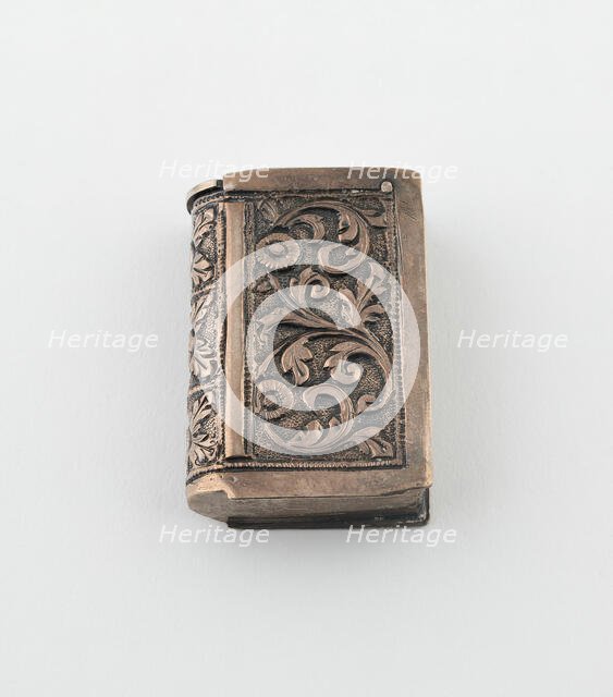 Book-Shaped Match Safe, England, c. 1880. Creator: Unknown.
