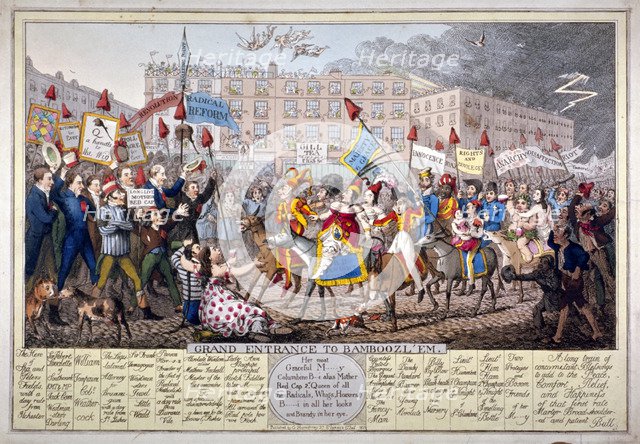'Grand entrance to Bamboozl'em', 1821. Artist: Anon