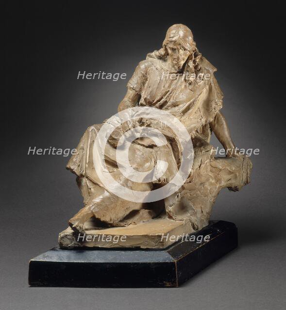 Judas Holding a Rope and a Sack of Gold, c.1890. Creator: Mauro Benini.