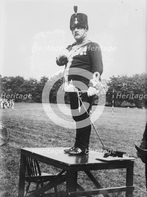 H. Sims conducting searchlight tattoo, Aldershot, between c1910 and c1915. Creator: Bain News Service.