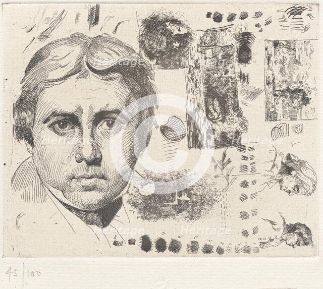 Portrait d'Ingres (Portrait of Ingres), 1844, printed 1982. Creator: Charles Nègre.