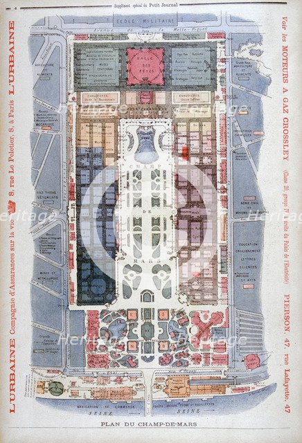 The Champs de Mars, Universal Exhibition of 1900, Paris, 1900. Artist: G Rochet