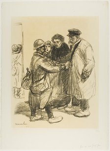 One Doesn't Get Used to It, 1915. Creator: Theophile Alexandre Steinlen.