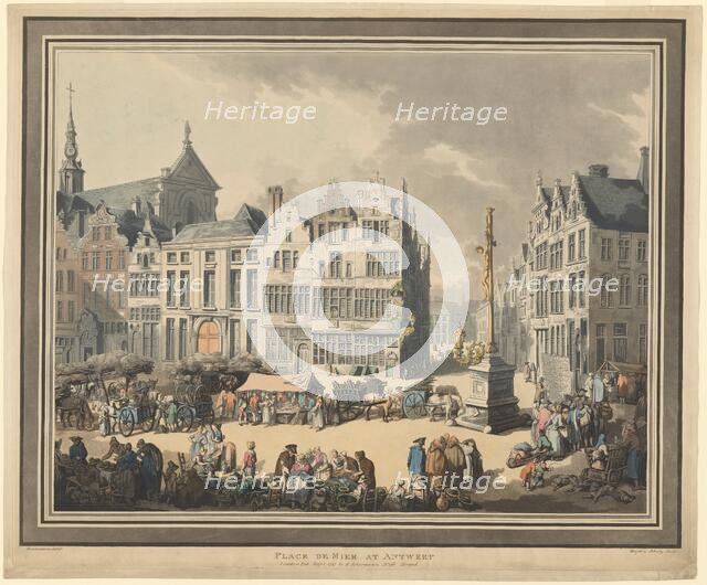 Place de Meir at Antwerp, 1797. Creator: Eugen Poppel ?.