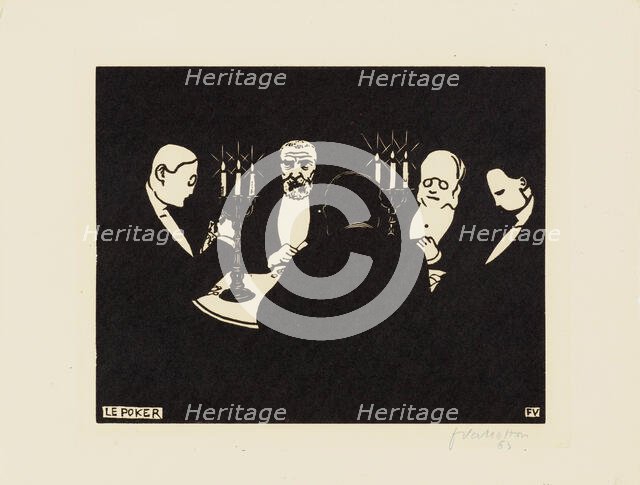 Le Poker, 1896. Creator: Vallotton, Felix Edouard (1865-1925).