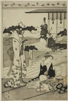 Suma, from the series "A Fashionable Parody of the Tale of Genji", c1789/94. Creator: Hosoda Eishi.