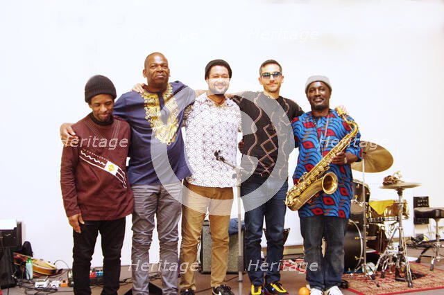 Basil Hodge Quintet and Tony Kofi, Jazz Africa, Loughton Methodist Church, Essex, Apr 2023. Creator: Brian O'Connor.